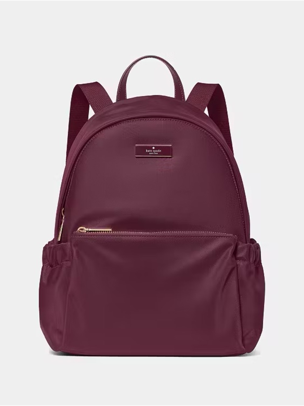 ♠️Kate Spade New York Carter Nylon Medium Dome Backpack, Deep Cherry Red NWT
